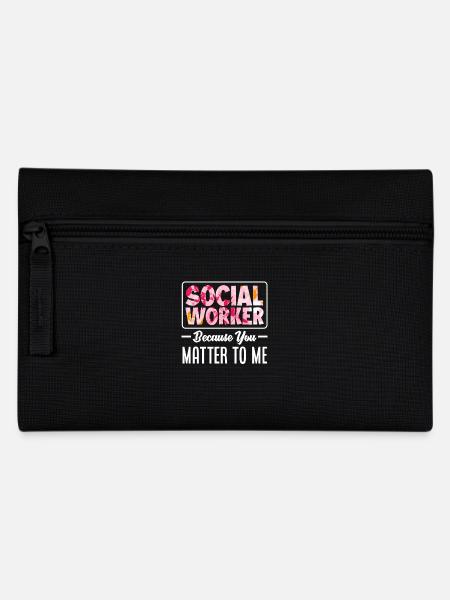 Sozialarbeiter Weil Du Mir Wichtig Bist - Federtasche - Schwarz