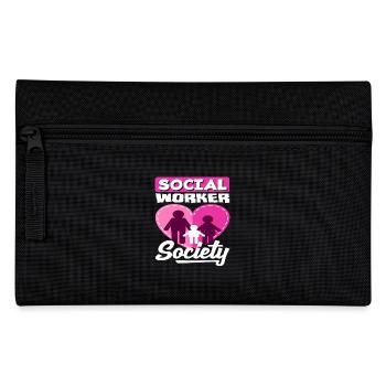 Social Worker Society Heart Family - Pencil Case - black - Front