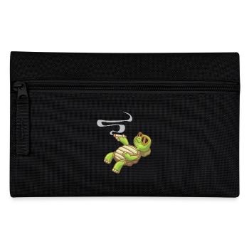 Sea Turtle Ocean Beach Smoking Turtle - Pencil Case - black - Front