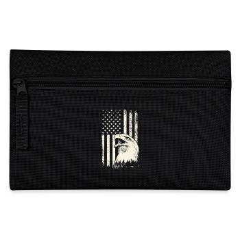 Schreiender Weißkopfseeadler USA - 4. Juli Flagge - Federtasche - Schwarz - Vorne