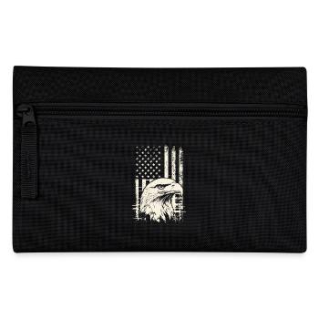 USA Patriot Bald Eagle 4th of July Veterans Day - Pencil Case - black - Front