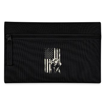 Rottweiler Pride – Veterans Day and 4th of July - Pencil Case - black - Front