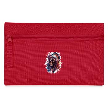 Crâne indien - Trousse - rouge - Devant