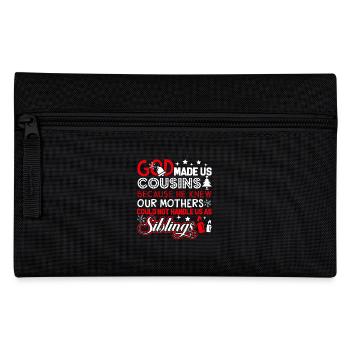 Christmas God Made Us Cousins - Pencil Case - black - Front