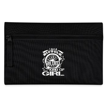 Bicycle And Coffee Kind Of Girl - Pencil Case - black - Front