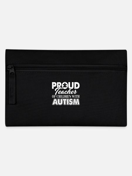 Proud Teacher Of A Children With Autism - Pencil Case - black