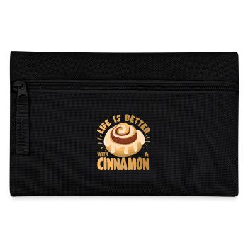 Cake Baker Life Better With Cinnamon Cupcake - Pencil Case - black - Front