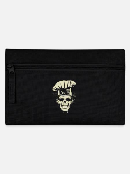 Cooking Skeleton Skull Cook Food Chef - Pencil Case - black