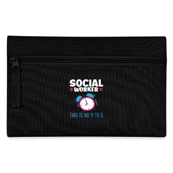 Social worker no 9 to 5 job - Pencil Case - black - Front