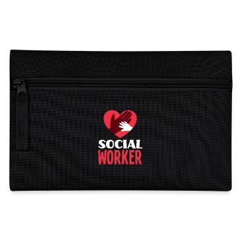 Social Work Heart Hand - Pencil Case - black - Front