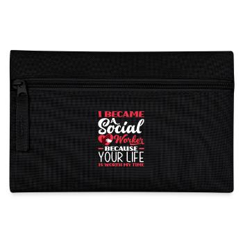 Je suis devenue travailleuse sociale parce que ta vie est la mienne - Trousse - noir - Devant