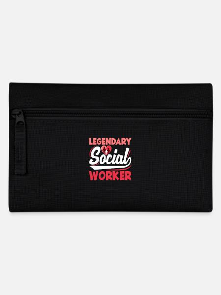 Legendärer Sozialarbeiter - Federtasche - Schwarz