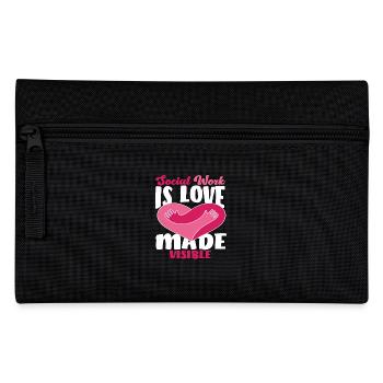 Le travail social, c’est l’amour visible - Trousse - noir - Devant