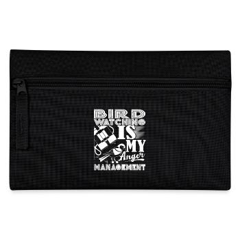 Birdwatching Is My Anger Management - Pencil Case - black - Front