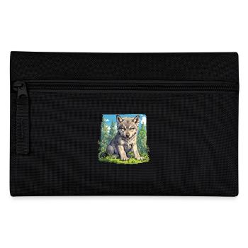Wolves Wolf - Pencil Case - black - Front