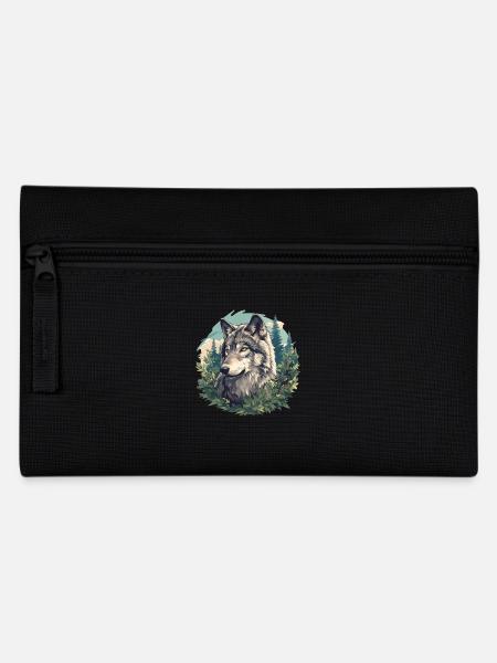 Wölfe Wolf - Federtasche - Schwarz