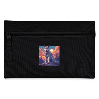 Wolves Wolf - Pencil Case - black - Front
