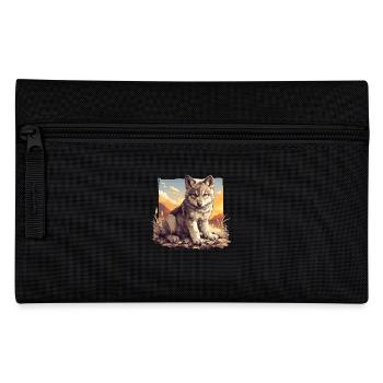 Wolves Wolf - Pencil Case - black - Front