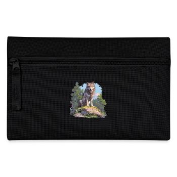 Wolves Wolf - Pencil Case - black - Front