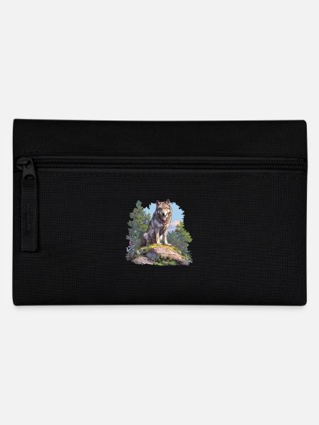 Wölfe Wolf - Federtasche - Schwarz