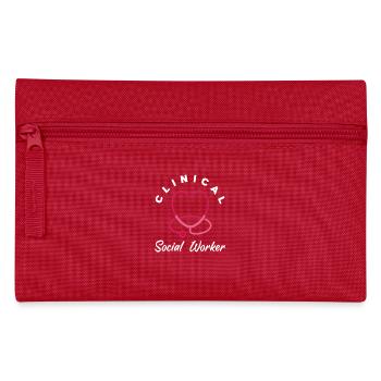 Clinical Social Worker - Pencil Case - red - Front