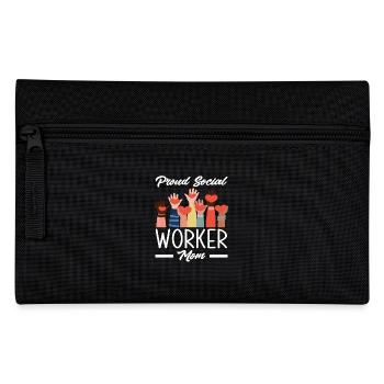 Fière maman travailleuse sociale - Trousse - noir - Devant