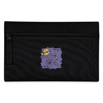 Detective Sloth Agent Officer Detective - Pencil Case - black - Front