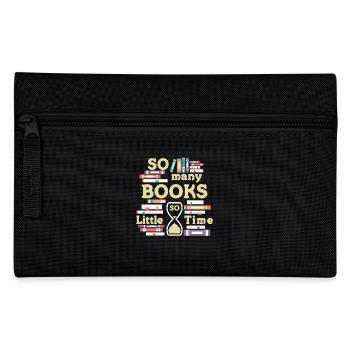 Many Books So Little Time Reading - Pencil Case - black - Front