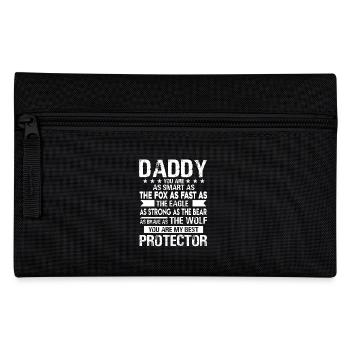 Father's Day Daddy Is My Protector - Pencil Case - black - Front