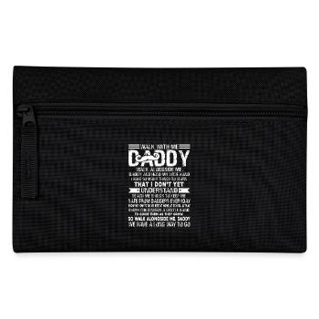 Father's Day Daddy Walk With Me - Pencil Case - black - Front