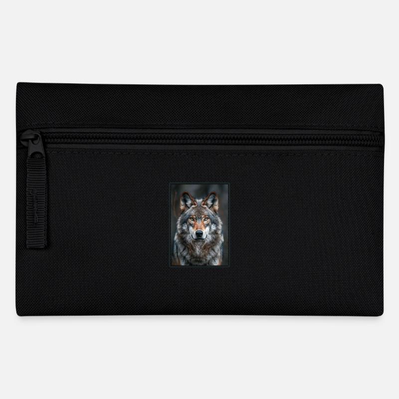 Wölfe Wolf - Federtasche - Schwarz