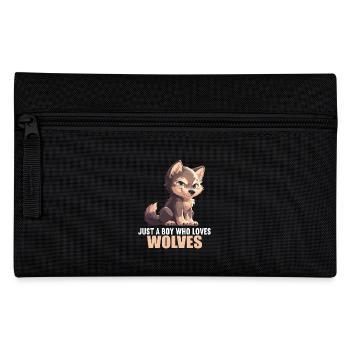 Wolves Wolf - Pencil Case - black - Front