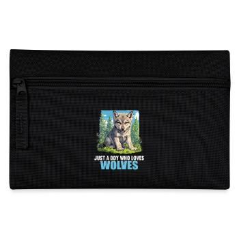 Wolves Wolf - Pencil Case - black - Front