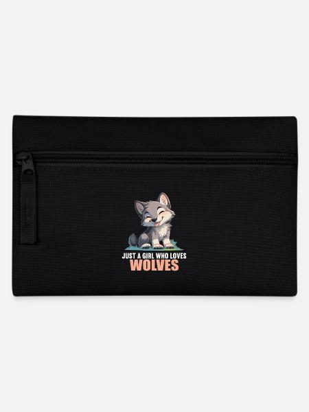 Wölfe Wolf - Federtasche - Schwarz