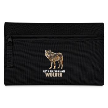 Wolves Wolf - Pencil Case - black - Front