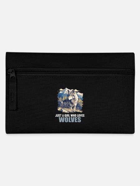 Wölfe Wolf - Federtasche - Schwarz