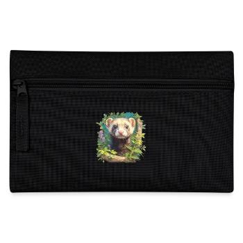 Ferret Frettchen - Pencil Case - black - Front