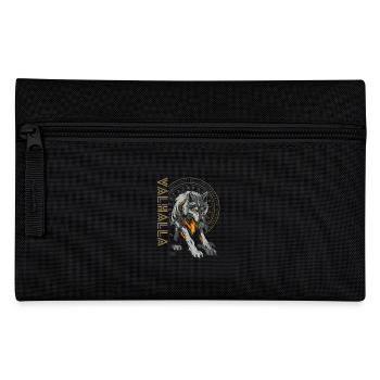 Wikinger Wolf Nordischer Kompass Vegvisir Runen - Federtasche - Schwarz - Vorne