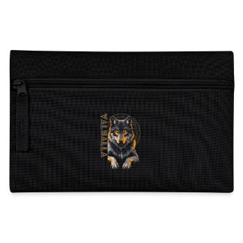 Wikinger Vegvisir Runen Wolf Nordischer Mythos - Federtasche - Schwarz - Vorne