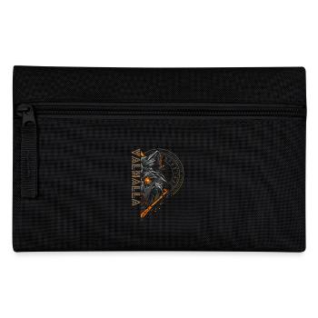 Runen Wolf Vegvisir Wikinger Nordische Symbolik - Federtasche - Schwarz - Vorne