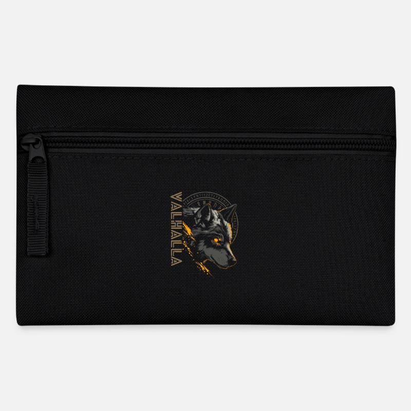 Vegvisir Runen Wolf Walhalla Wikinger Nordisch - Federtasche - Schwarz