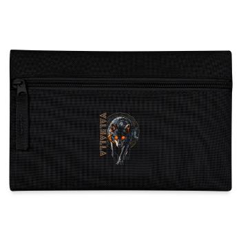 Nordischer Wolf Vegvisir Runen Wikinger Symbol - Federtasche - Schwarz - Vorne