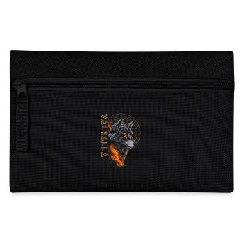 Vegvisir Kompass Wolf Runen Walhalla Wikinger - Federtasche - Schwarz - Vorne