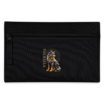 Wolf Vegvisir Nordische Runen Wikinger Walhalla - Federtasche - Schwarz - Vorne