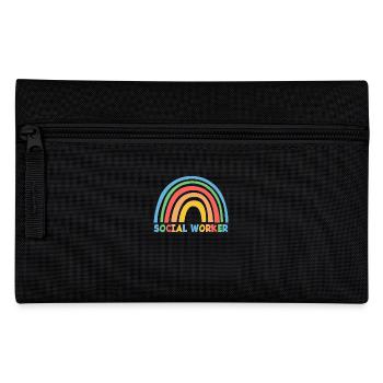 Soziale Arbeit Regenbogen Text - Federtasche - Schwarz - Vorne