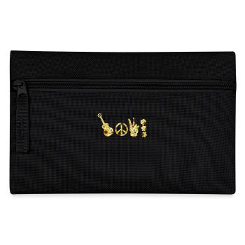 Love Peace Sunflower Art - Pencil Case - black - Front