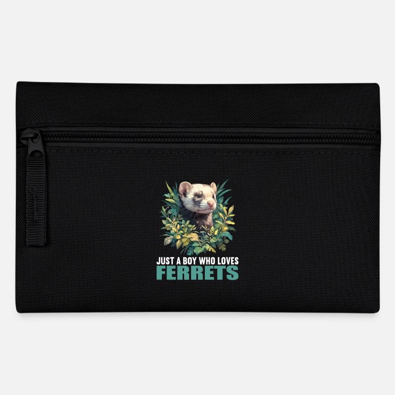 Ferret Frettchen - Federtasche - Schwarz