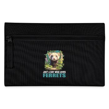 Ferret Frettchen - Pencil Case - black - Front