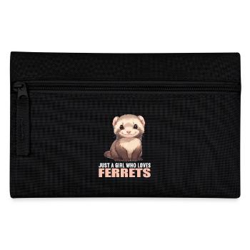 Ferret Frettchen - Pencil Case - black - Front