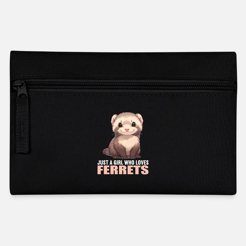 Ferret Frettchen - Federtasche - Schwarz